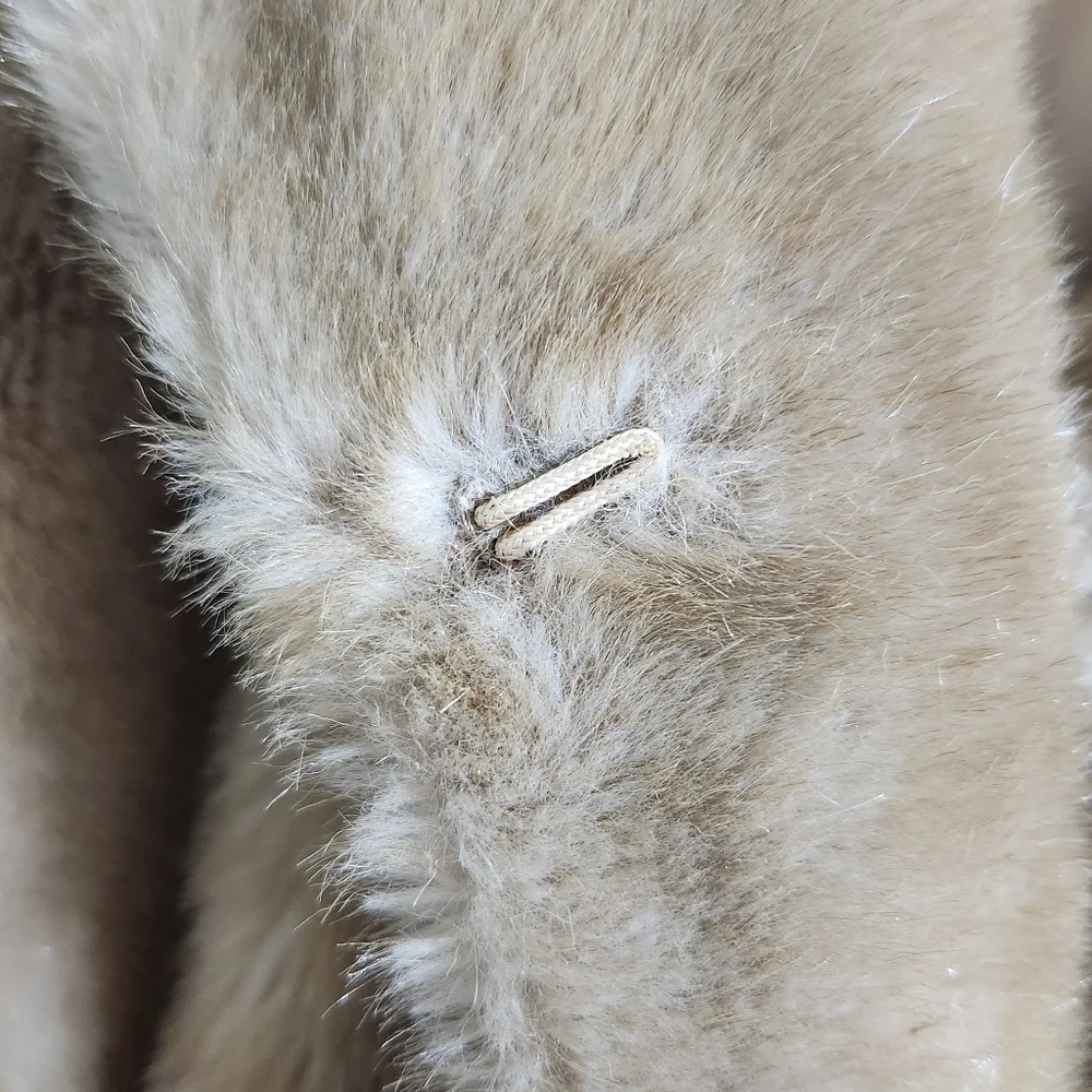 Tissavel France Vintage Faux Mink Fur Jacket Made In England Sz XL Excellent Con - Picture 7 of 16